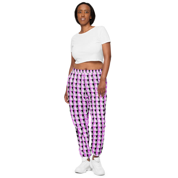 spLIT Checkered Leaf Track Pants