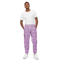 spLIT Checkered Leaf Track Pants