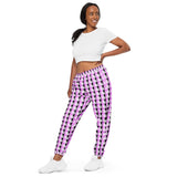 spLIT Checkered Leaf Track Pants