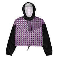 Cropped spLIT Checkered Leaf Windbreaker